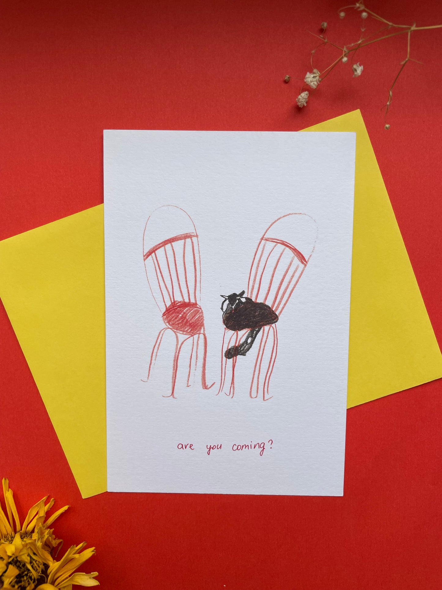 Postcard Are you coming?
