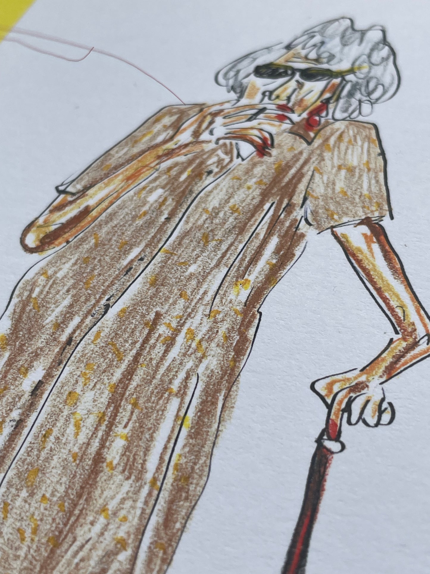 Postcard A granny