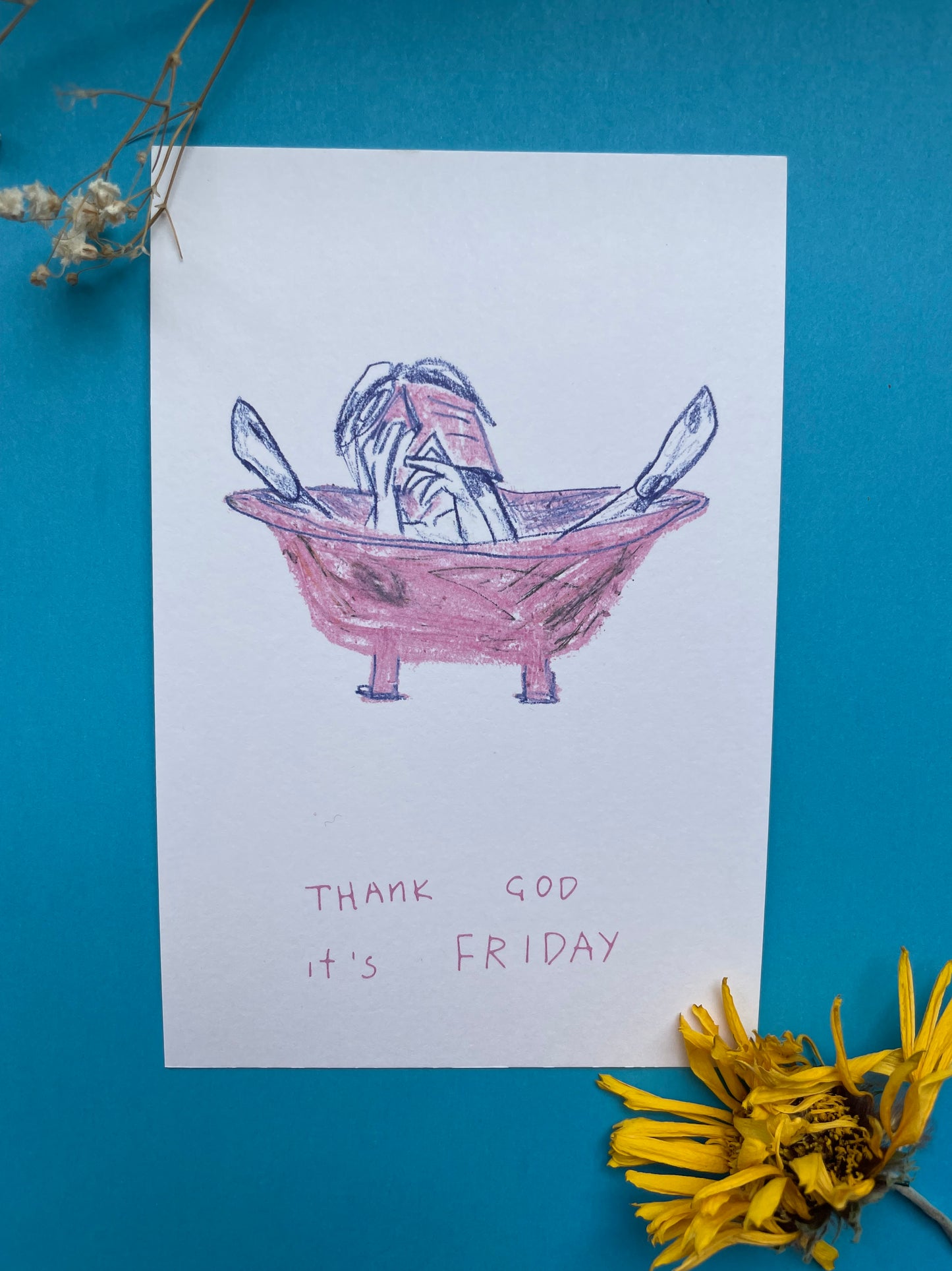 Postcard Thank God it´s Friday