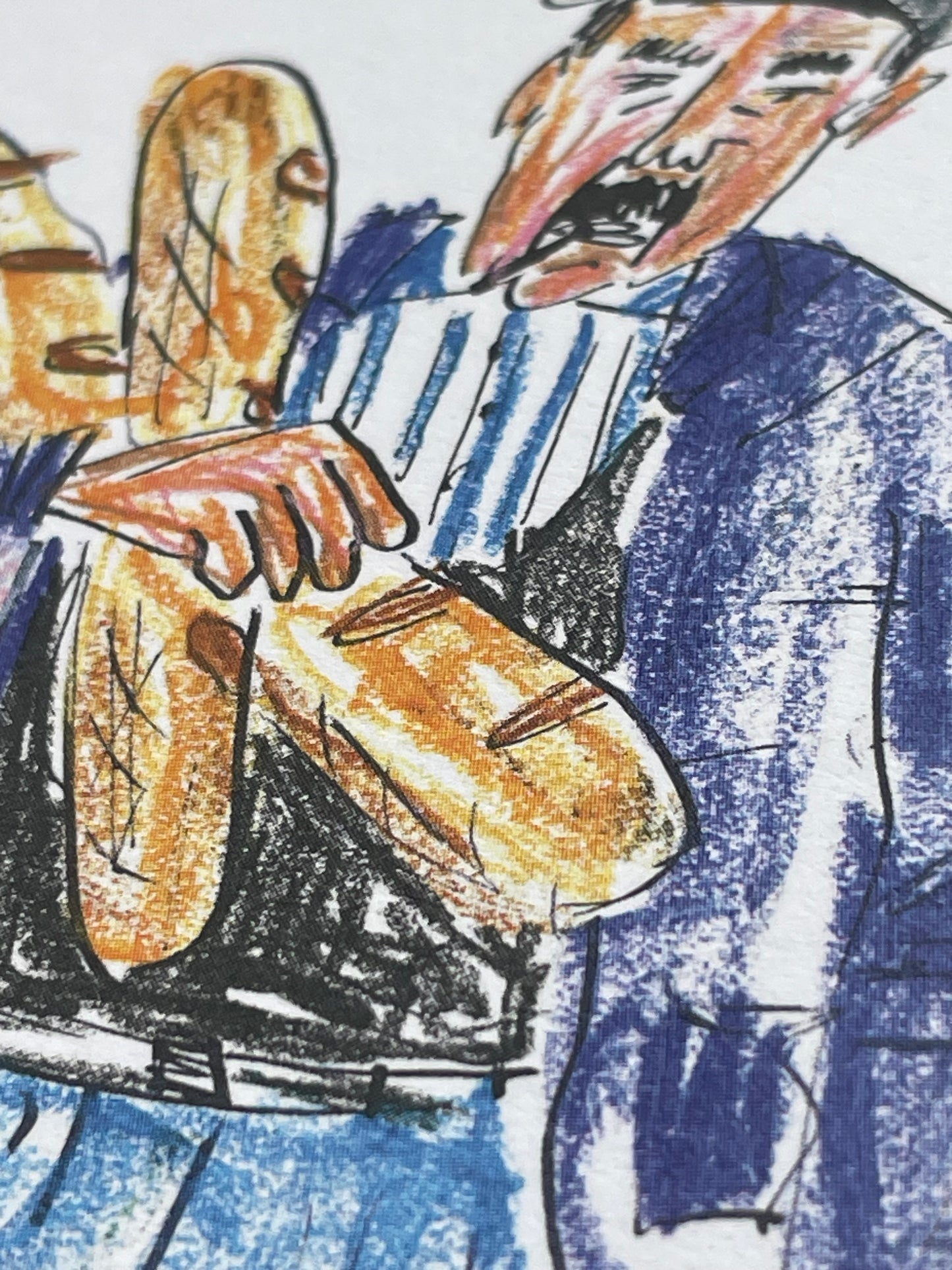 Postcard Baguette man
