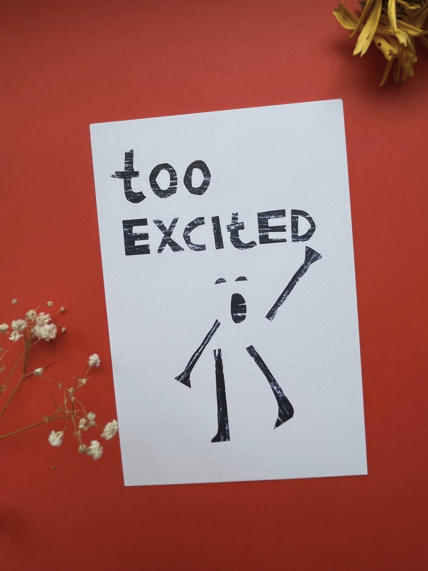 Postcard Too excited